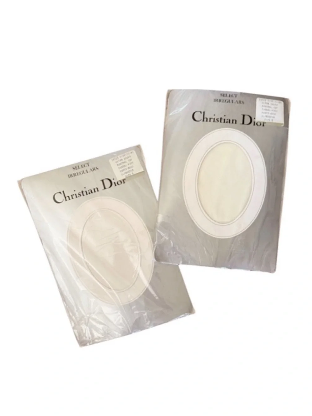 Christian Dior Vintage Pantyhose Select Irregulars Sheer Size 2 Set of 2